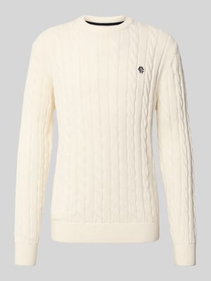 Slim fit gebreide pullover van puur katoen Shop The Look MANNEQUINE