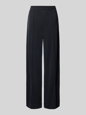 Wide leg stoffen broek met vaste persplooien Shop The Look MANNEQUINE