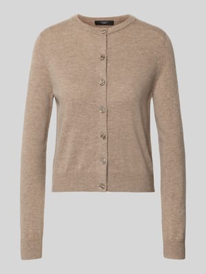 Kardigan rozpinany o kroju slim fit z mieszanki wełny i kaszmiru Model 'NEBBIA' Shop The Look MANNEQUINE