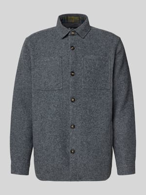 Regular Fit Hemdjacke mit Woll-Anteil Modell 'MARLOW' Shop The Look MANNEQUINE