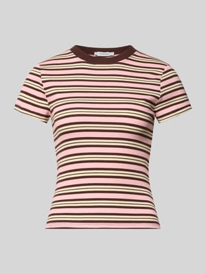 Slim fit T-shirt met ronde hals model 'Sally' Shop The Look MANNEQUINE