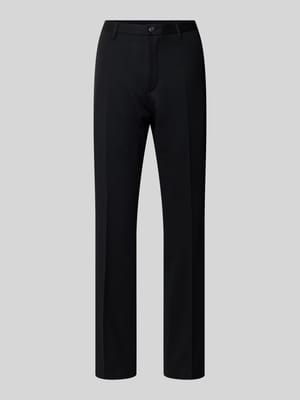 Spodnie materiałowe z dżerseju o kroju slim fit z mieszanki wiskozy Shop The Look MANNEQUINE