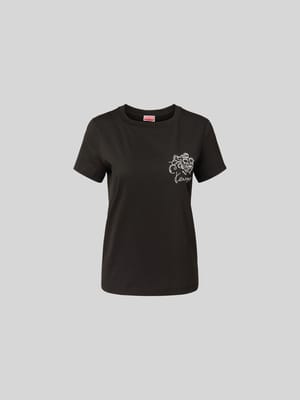 T-Shirt mit Label-Print Shop The Look MANNEQUINE