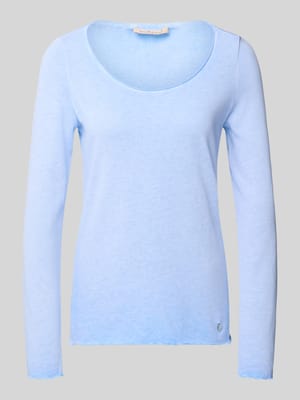 Bluzka z długim rękawem z okrągłym dekoltem Shop The Look MANNEQUINE