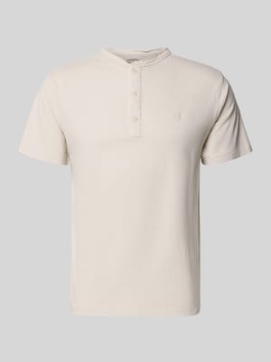 T-Shirt mit kurzer Knopfleiste Shop The Look MANNEQUINE