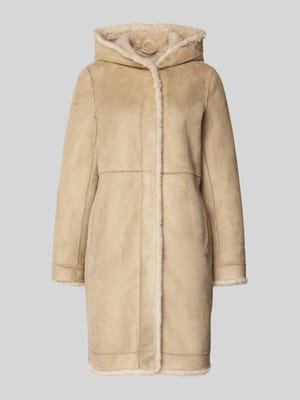 Lange keerbare jas met capuchon en steekzakken Shop The Look MANNEQUINE