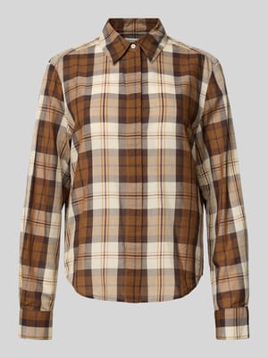 Bluzka koszulowa o kroju regular fit z mieszanki bawełny i lyocellu Shop The Look MANNEQUINE