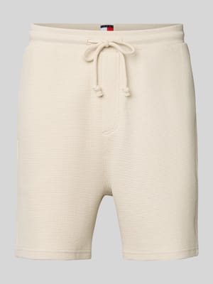 Relaxed fit sweatshort met structuurmotief Shop The Look MANNEQUINE