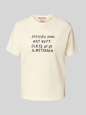 Regular Fit T-Shirt aus reiner Bio-Baumwolle mit Logo-Print Shop The Look MANNEQUINE