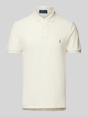 Slim fit poloshirt met logostitching Shop The Look MANNEQUINE