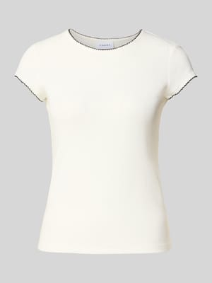 Slim Fit T-Shirt mit Viskose-Anteil Shop The Look MANNEQUINE