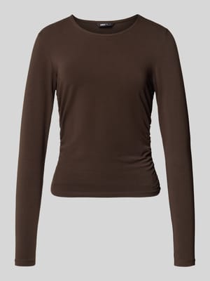 bluzka z długim rękawem o kroju regular fit z mieszanki bawełny model 'MIRA' Shop The Look MANNEQUINE