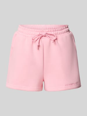 Regular fit sweatshorts met labelstitching Shop The Look MANNEQUINE