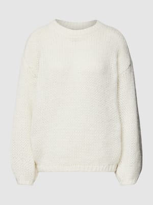 Gebreide pullover met extra brede schouders, model 'ADA' Shop The Look MANNEQUINE