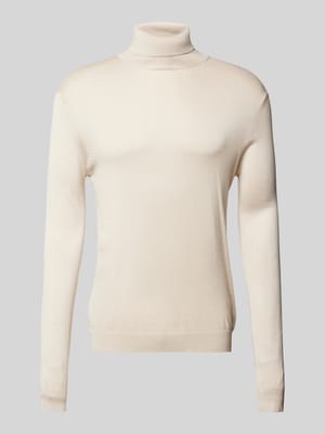 Rollkragenpullover mit Label-Applikation Modell 'WYLER' Shop The Look MANNEQUINE