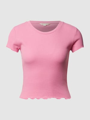 T-shirt z falistym dołem Shop The Look MANNEQUINE