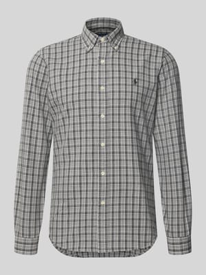 Custom Fit Freizeithemd mit Button-Down-Kragen Shop The Look MANNEQUINE