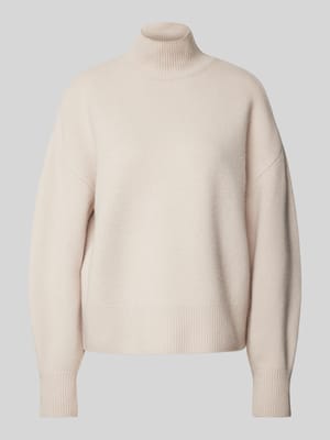 Gebreide pullover met opstaande kraag - capsulegarderobe Shop The Look MANNEQUINE