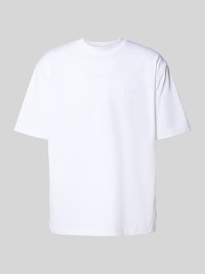 T-shirt met labelstitching, model 'Baine' Shop The Look MANNEQUINE