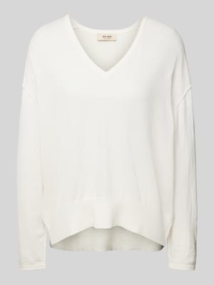 Oversized gebreide pullover met V-hals, model 'TANI' Shop The Look MANNEQUINE