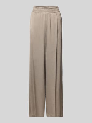 Broek met wijde pijpen en elastische band, model 'CEILING' Shop The Look MANNEQUINE