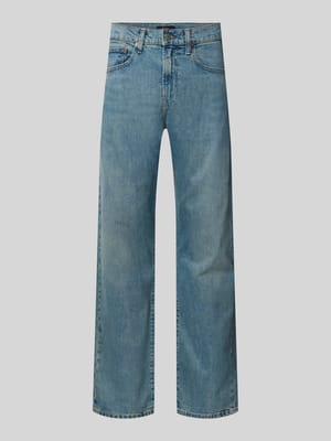 Jeansy o kroju straight fit z czystej bawełny model 'HAMPTON' Shop The Look MANNEQUINE