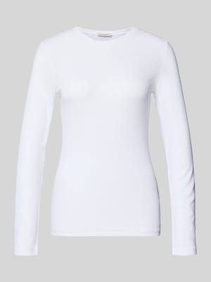Koszulka z długim rękawem z mieszanki lyocellu, krój slim fit Shop The Look MANNEQUINE