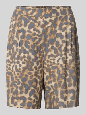 regular fit shorts van viscosemix met all-over dierenprint Shop The Look MANNEQUINE