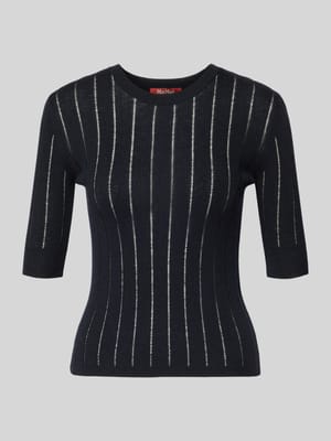 sweter o kroju slim fit z mieszanki jedwabiu i wełny model 'RAGNO' Shop The Look MANNEQUINE