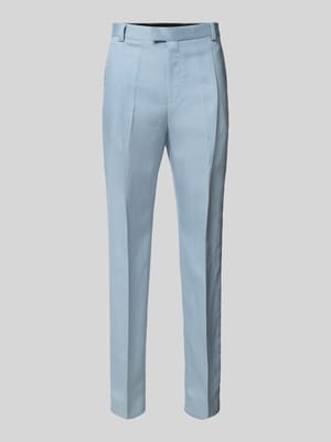 Straight fit stoffen broek met scheerwol, model 'Tano' Shop The Look MANNEQUINE