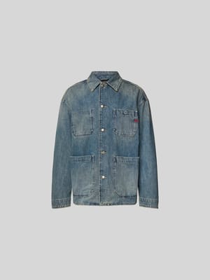 Regular Fit Jeansjacke mit Umlegekragen Shop The Look MANNEQUINE