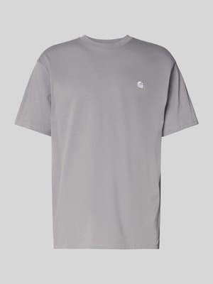 T-Shirt mit Label-Stitching Shop The Look MANNEQUINE