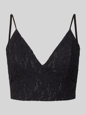 Top na ramiączkach krótki z dekoltem w serek Shop The Look MANNEQUINE