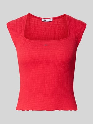Slim Fit Top mit Frill Shop The Look MANNEQUINE