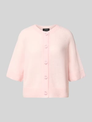 Kardigan z mieszanki moheru i alpaki o kroju regular fit w dzianinowej optyce Shop The Look MANNEQUINE