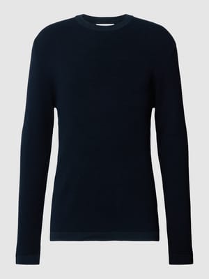 Gebreide pullover met ribboorden Shop The Look MANNEQUINE