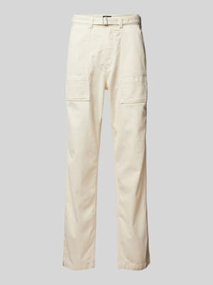 Straight leg broek met riem, 'worker pant' Shop The Look MANNEQUINE