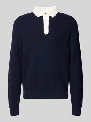 sweter w kroju regular fit z mieszanki bawełny i wełny Shop The Look MANNEQUINE