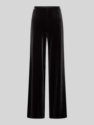 Straight Leg Samthose mit elastischem Bund Shop The Look MANNEQUINE