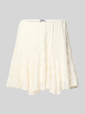 Minirock aus Spitze mit elastischem Bund Shop The Look MANNEQUINE