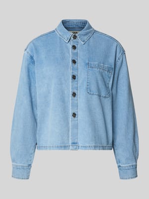 Relaxed Fit Jeansbluse mit Brusttasche Shop The Look MANNEQUINE