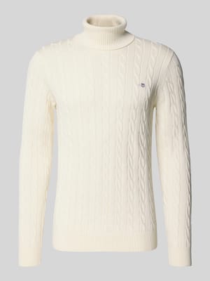 Rollkragenpullover mit Logo-Detail Shop The Look MANNEQUINE