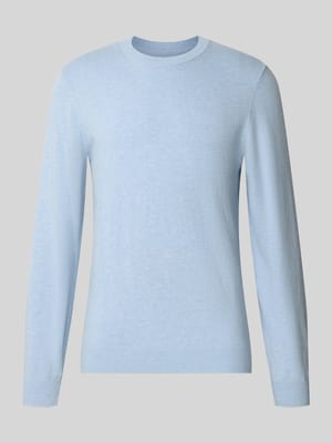 Strickpullover aus Baumwoll-Kaschmir-Mix mit Rundhalsausschnitt Shop The Look MANNEQUINE
