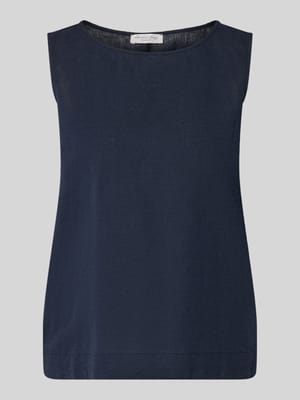 Blusentop aus Leinen mit Rundhalsausschnitt Shop The Look MANNEQUINE