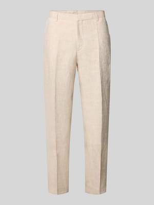 Tapered Anzughose aus reinem Leinen Modell 'H-PERIN' Shop The Look MANNEQUINE