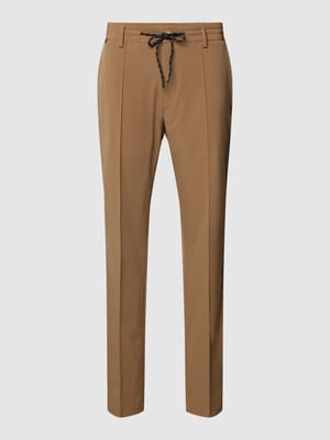 Spodnie materiałowe z przeszytymi kantami model ‘Genius’ Shop The Look MANNEQUINE