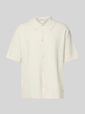 Regular Fit Freizeithemd mit Strukturmuster Shop The Look MANNEQUINE