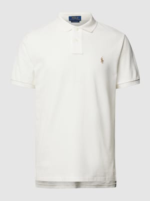 Regular Fit Poloshirt mit unifarbenem Design Shop The Look MANNEQUINE