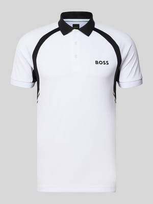 Slim Fit Poloshirt mit kurzer Knopfleiste Modell 'PL_TOC SPIN CB' Shop The Look MANNEQUINE