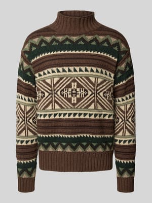 Loose Fit Strickpullover aus Baumwoll-Woll-Mix Shop The Look MANNEQUINE